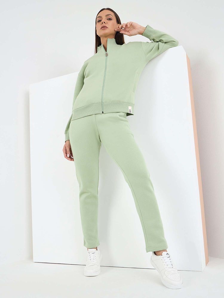 Sweet Dreams Women Green Solid Tracksuit-image-31