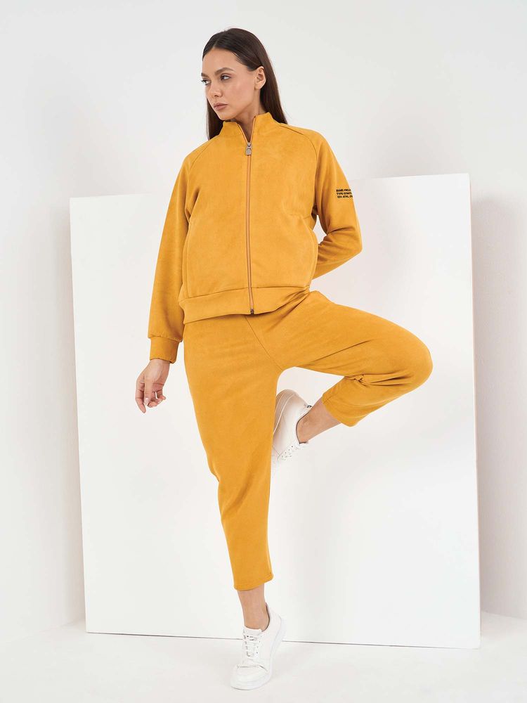Sweet Dreams Women Yellow Front Open Tracksuit-picture-11