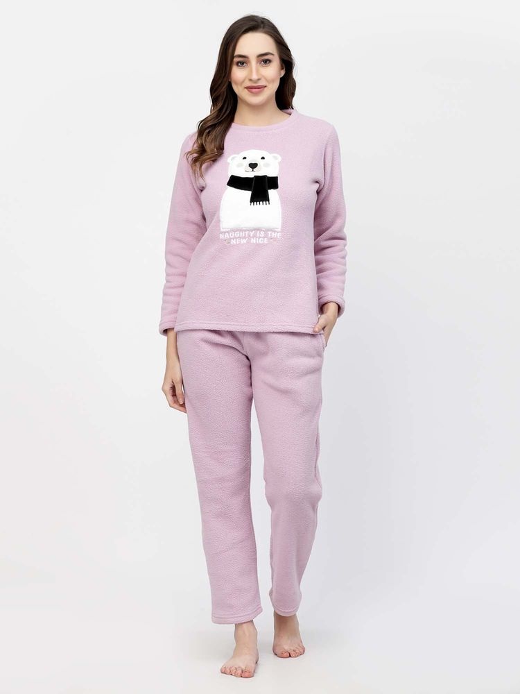 Sweet Dreams Women Lavender Printed Tracksuits-picture-30