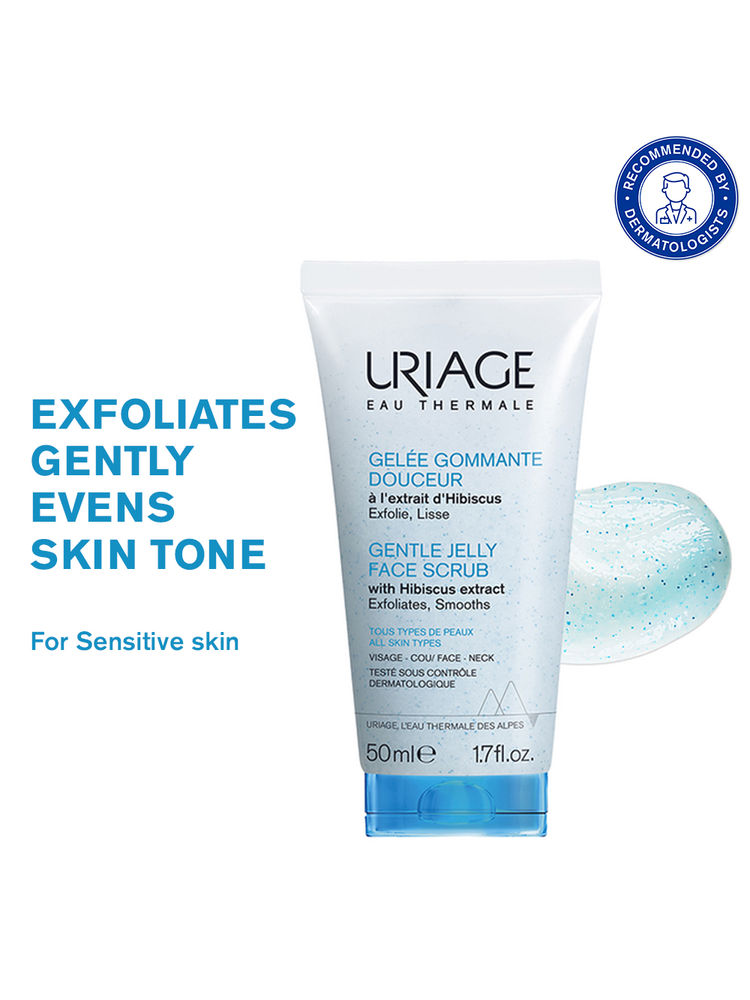 Uriage Daily Facial Scrub With Silica Microbeads Double Exfoliation For Sensitive Skin Softens Skin
