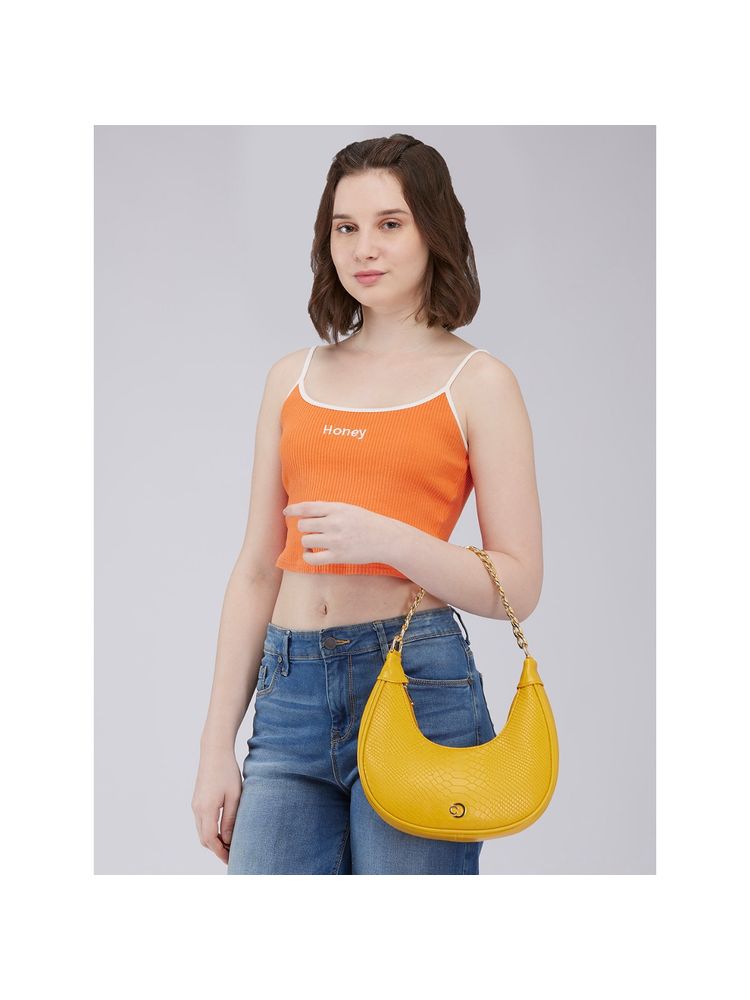 Caprese Women Yellow Kreya Hobo Handbag (S)-picture-22