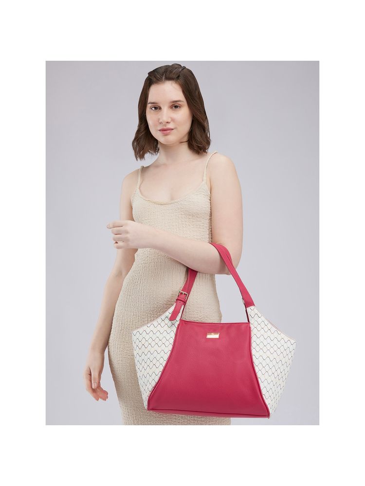 Caprese Women Magenta Shane Hobo Handbag (L)-image-24
