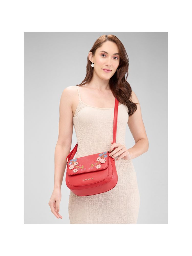 Caprese Women Red Erica Sling Bag (M)-image-33