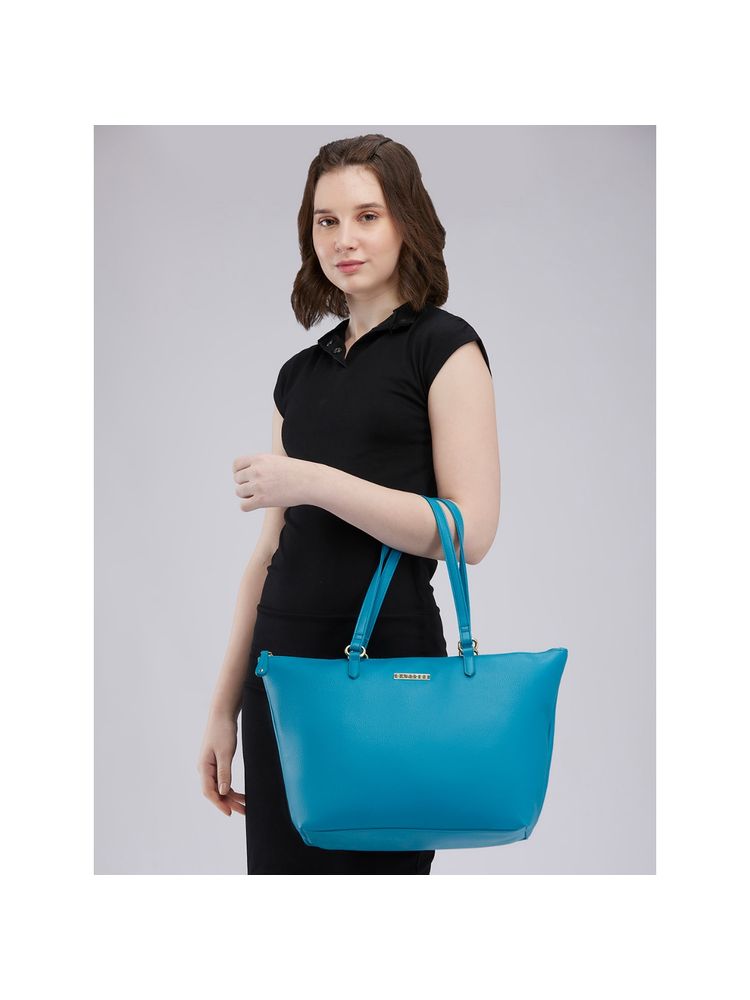 Caprese Women Aqua Ivy Tote Bag (L)-picture-35