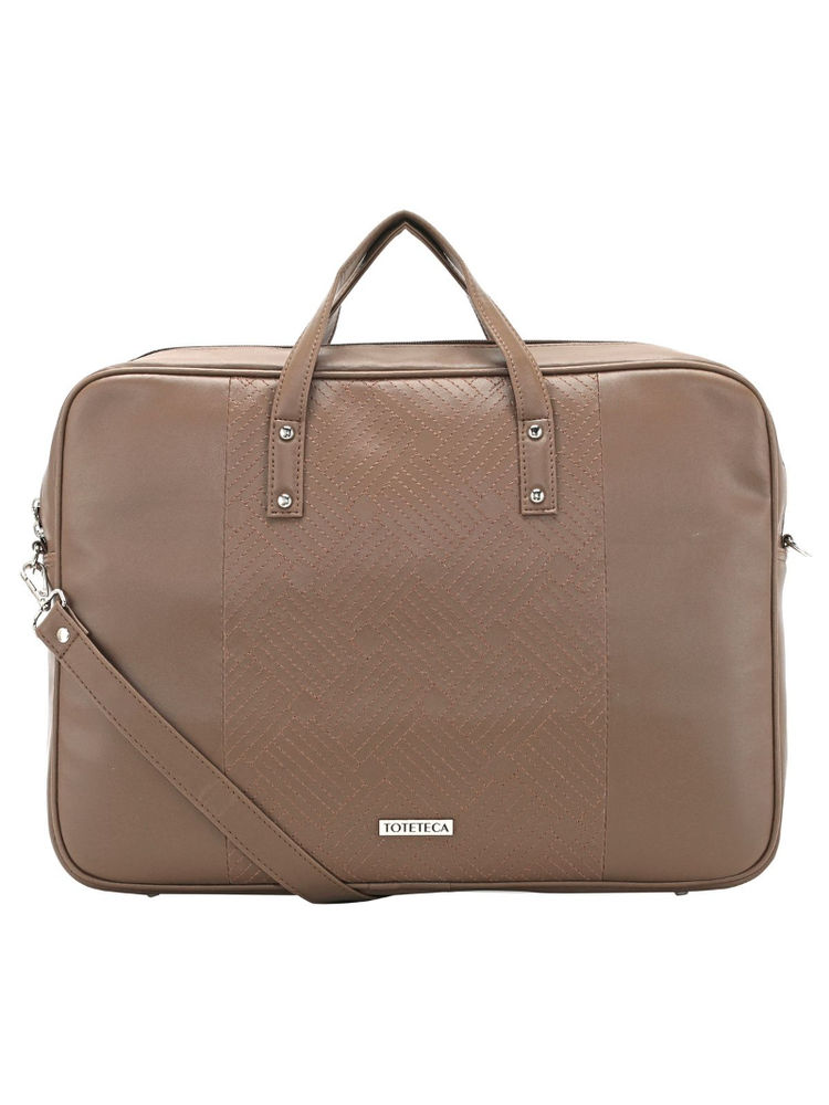 Toteteca Quilted Laptop Bag Female Beige-image-47