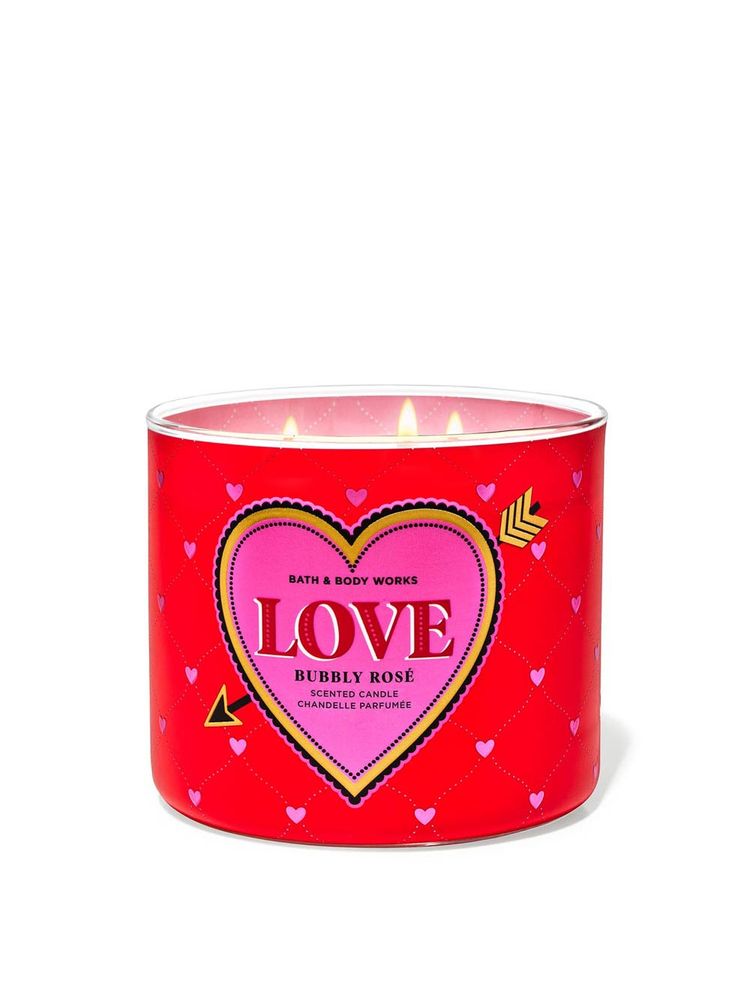 Bath & Body Works Bubbly Rose Acute 3-Wick Candle