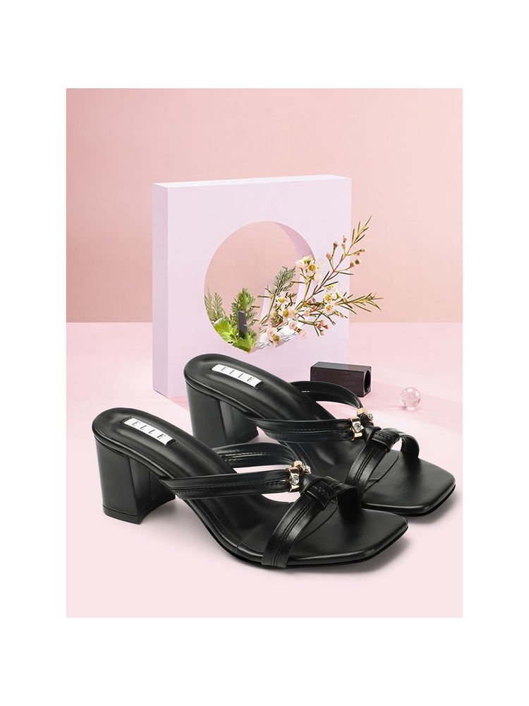 ELLE Black Women Slip On Sandals-picture-23