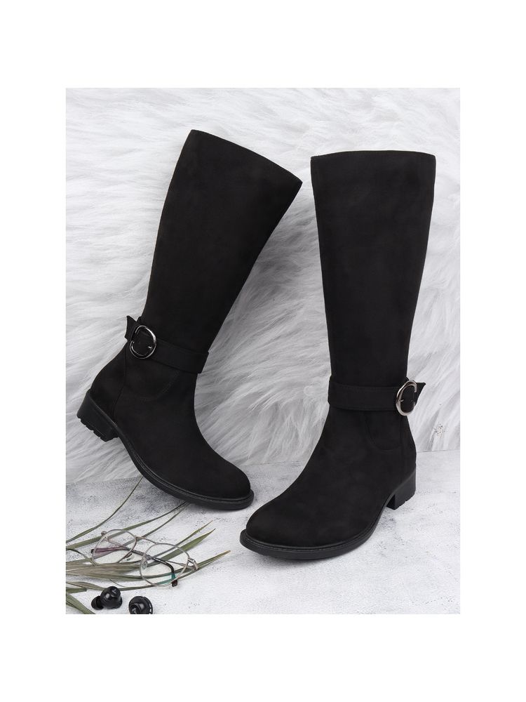 ELLE Black Women Zip Casual Boots-picture-25