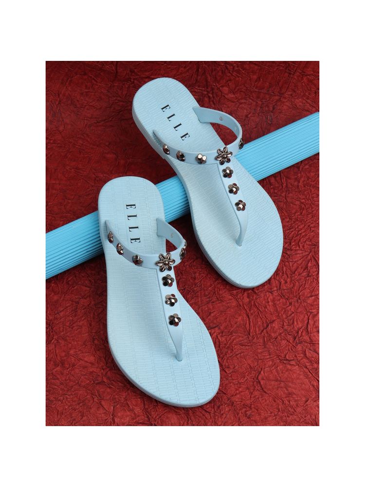 ELLE Blue Women Slip On Flipflops-picture-16