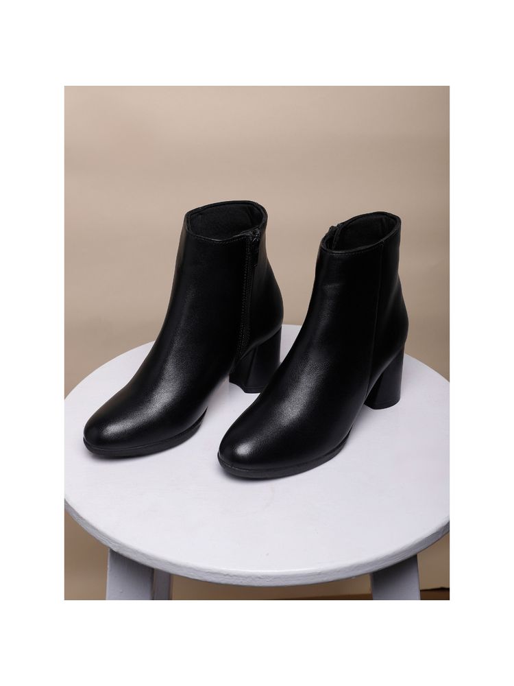 ELLE Black Women Slip On Casual Boots-picture-35