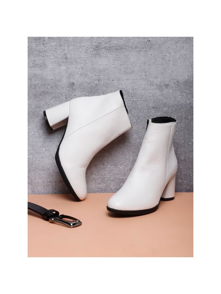 ELLE White Women Slip On Casual Boots-picture-27