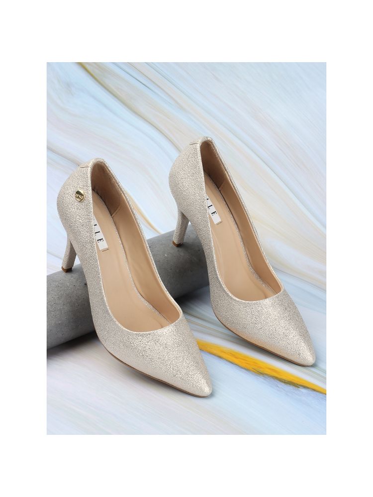 ELLE Gold Women Slip On Pumps