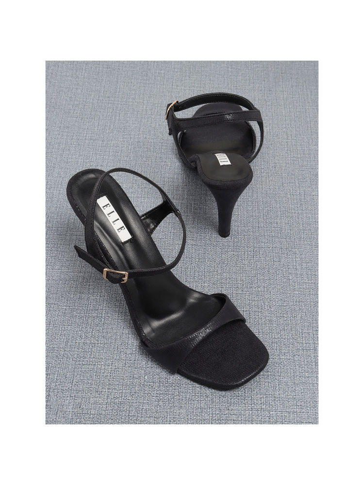 ELLE Black Women Buckle Sandals-picture-26