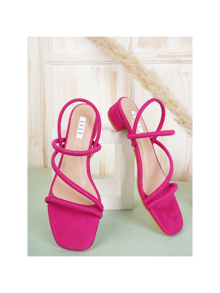 ELLE Pink Women Slip On Sandals
