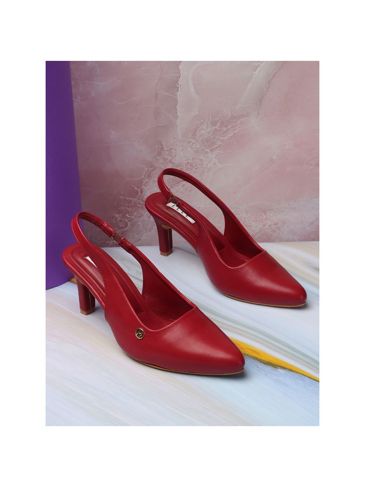 ELLE Red Women Slip On Pumps