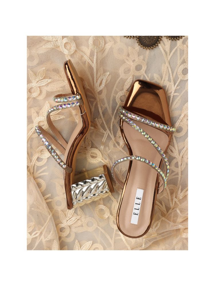 ELLE Copper Women Slip On Sandals