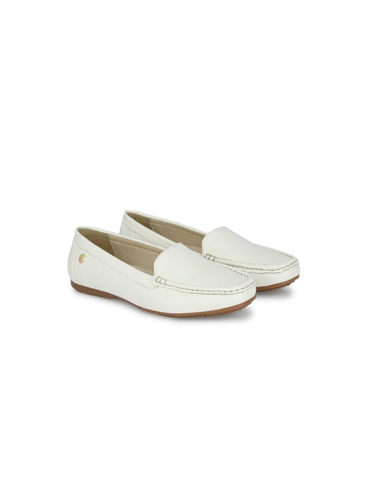 ELLE White Women Slip On Loafers-image-47