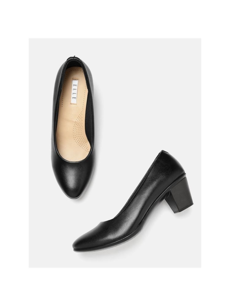 ELLE Black Women Slip On Pumps-picture-43