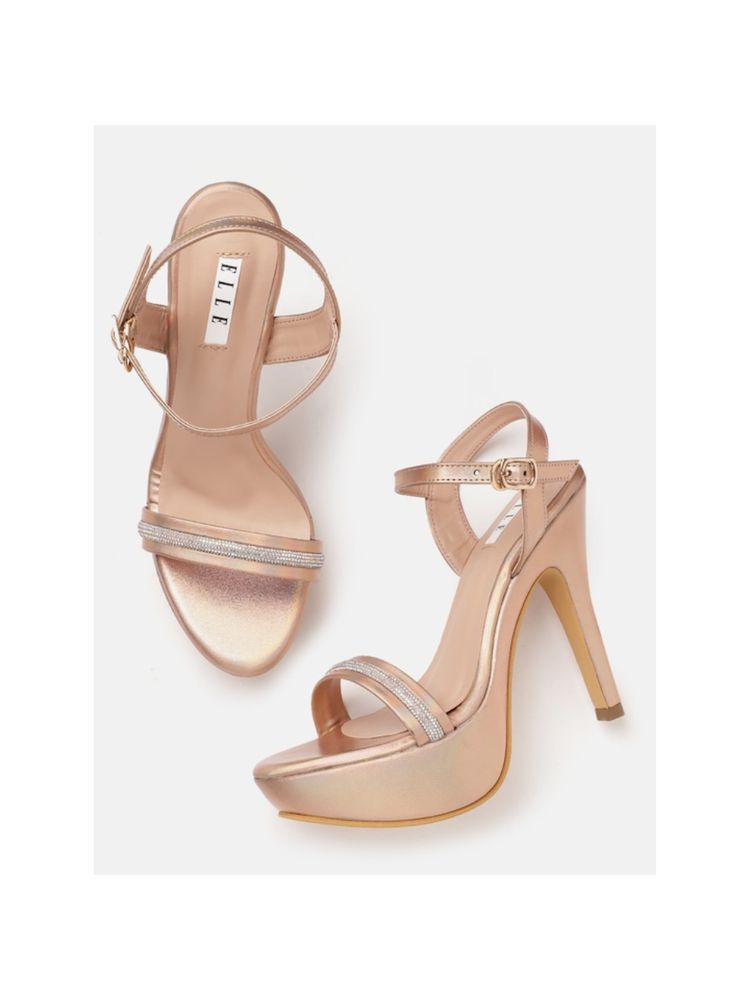 ELLE Rose Gold Women Buckle Sandals-picture-18