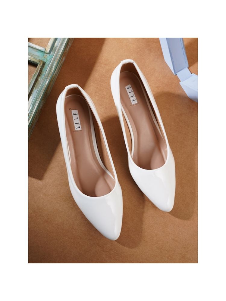 ELLE White Women Slip On Pumps-picture-10