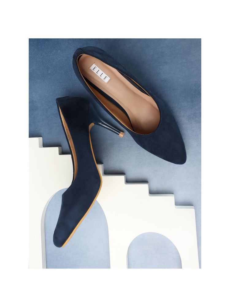 ELLE Navy Blue Women Slip On Pumps-picture-28