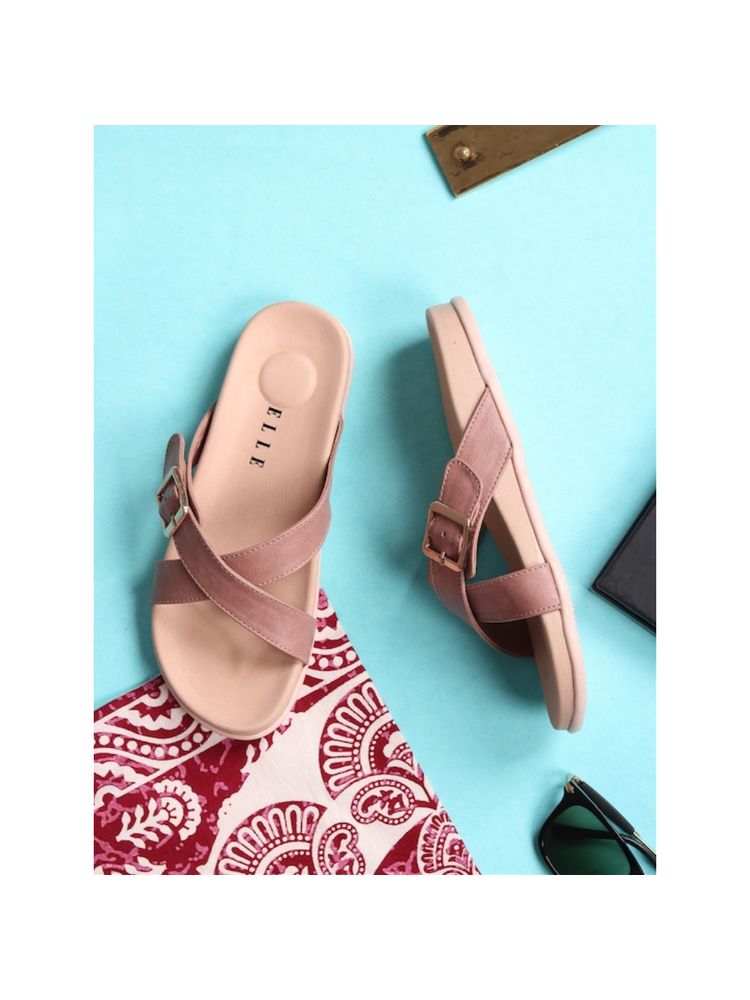 ELLE Pink Women Buckle Flats-picture-40