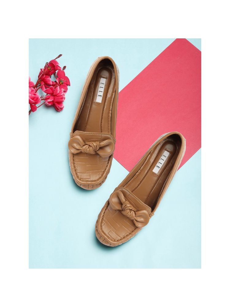 ELLE Brown Women Slip On Loafers