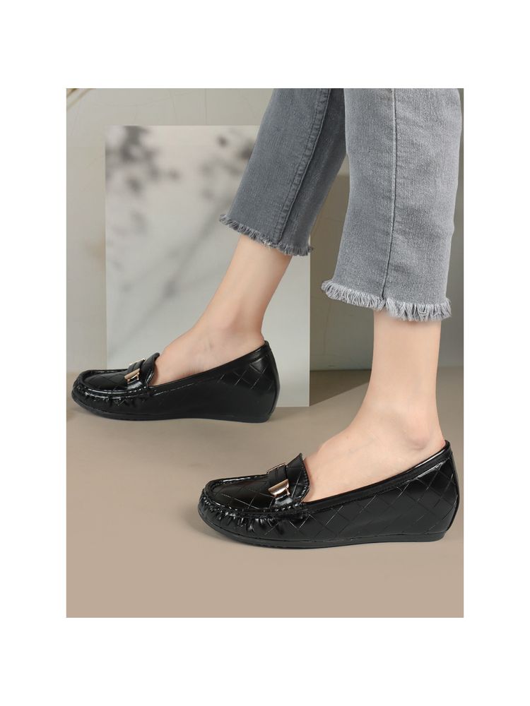 ELLE Black Women Slip On Loafers-picture-16