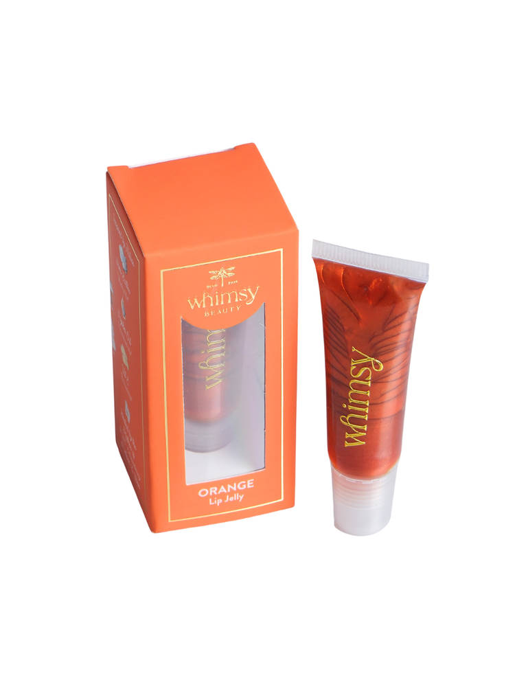 whimsy beauty safe & organic non-sticky lip jelly orange - bronze