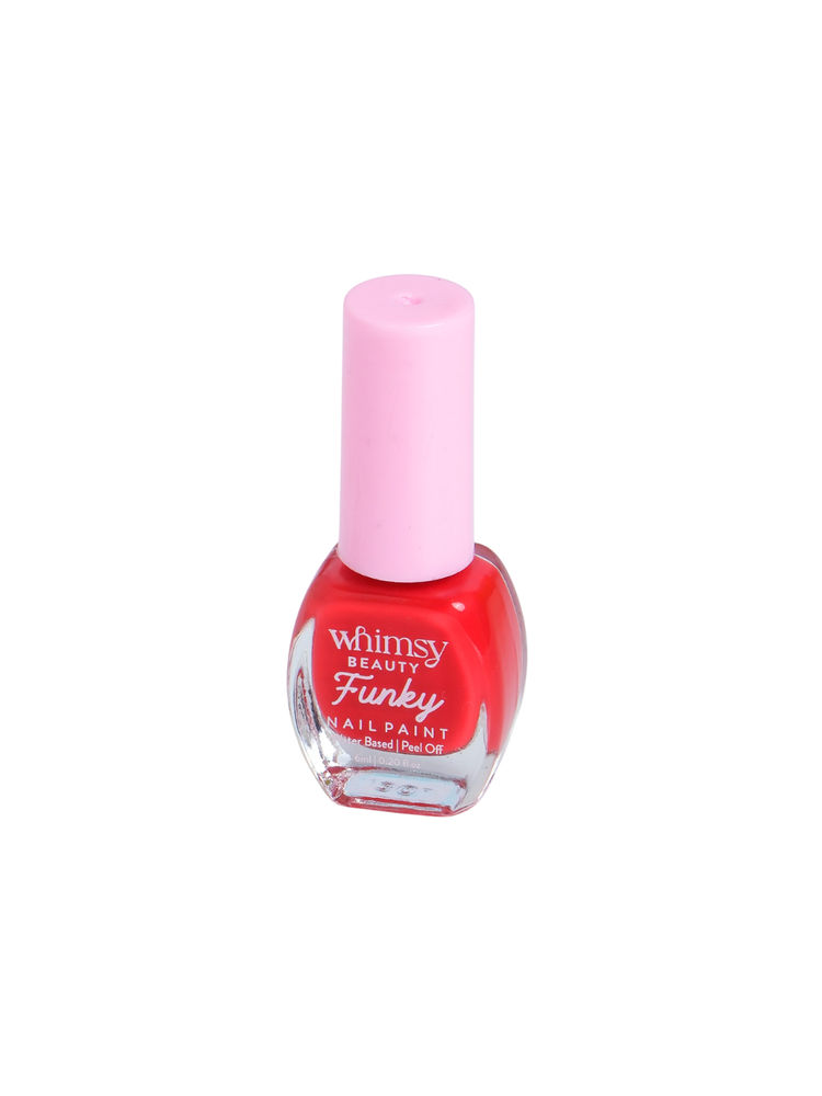 Whimsy Beauty Safe, Peel Off, Non Toxic, Water Based Nail Paint - Red-picture-18