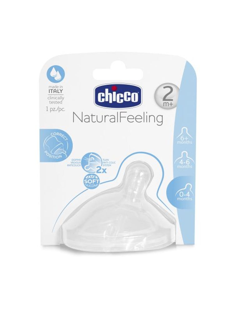 Chicco Natural Feeling Medium Flow Teat (2M+)