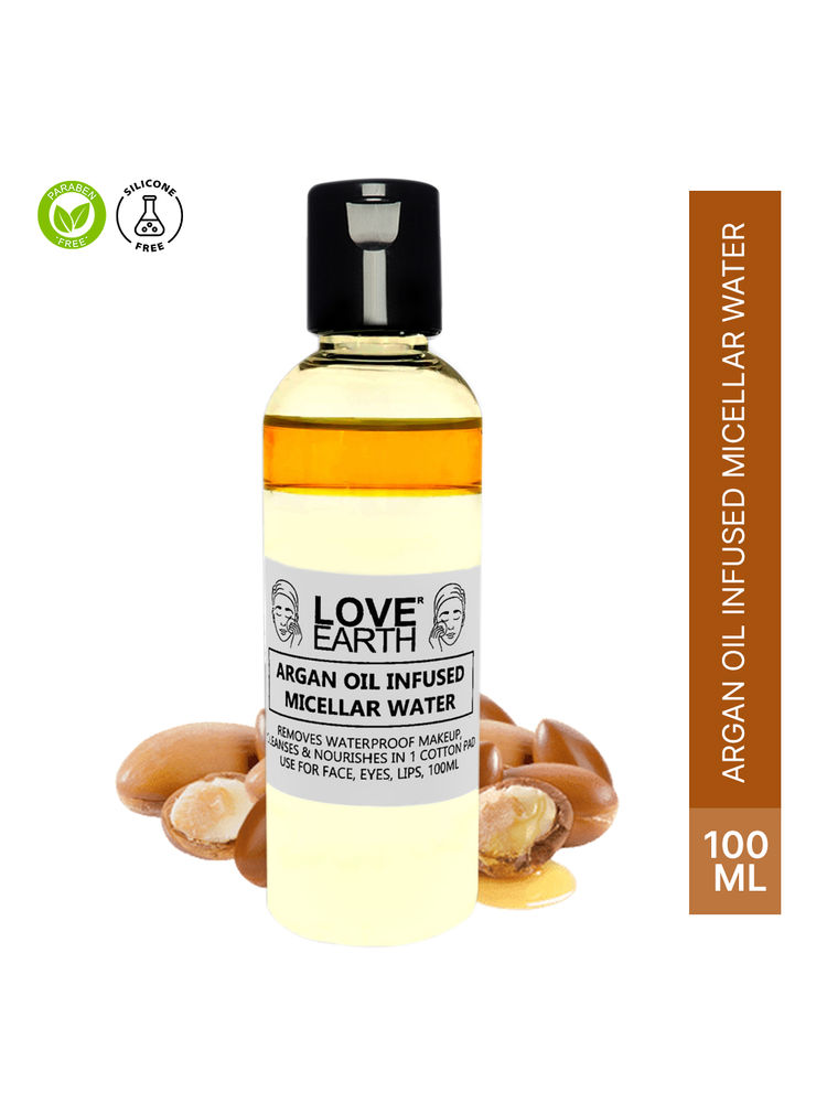 Love Earth Argan Oil-Infused Micellar Water Makeup Remover with Argan Oil & Micellar Water