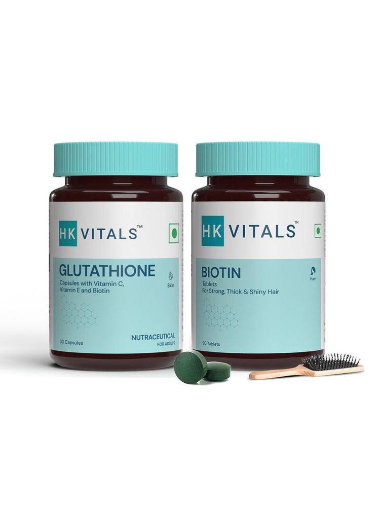 HealthKart HK Vitals Glutathione 30 capsules & Biotin 90 tablets combo, Unflavoured-image-28