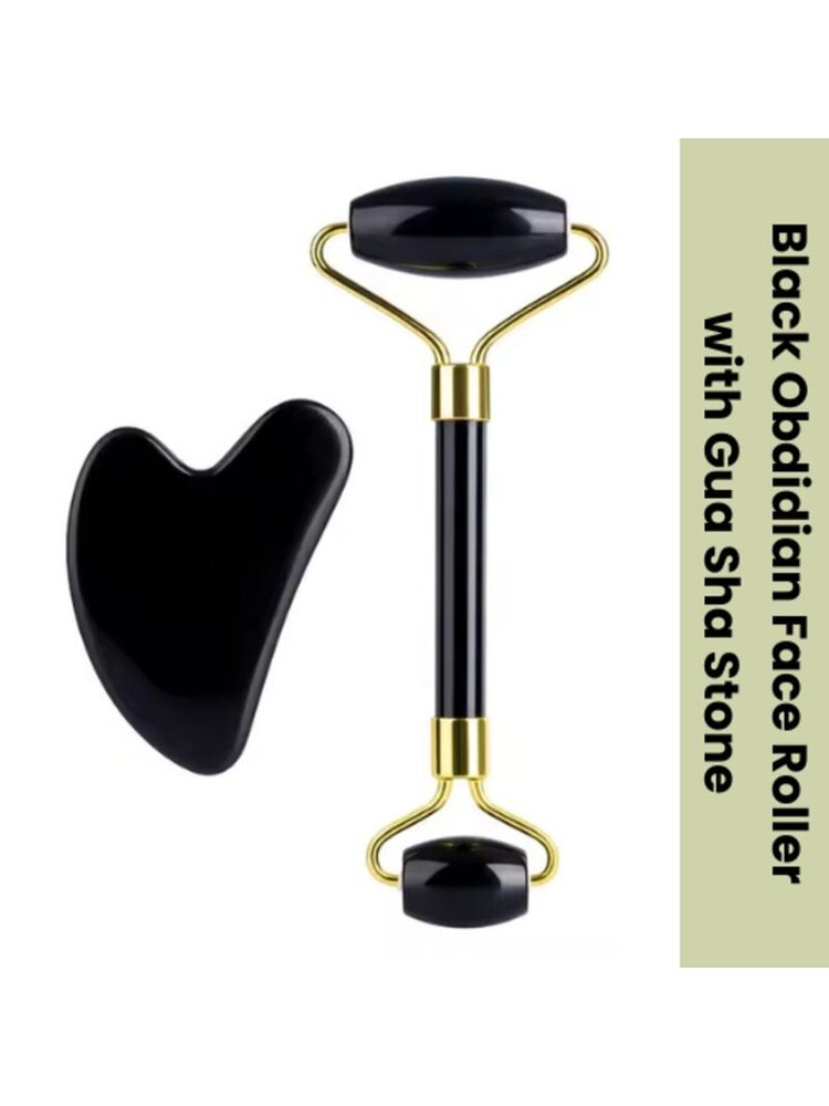 SEMINO Black Obsidian Face Roller with Gua Sha Stone-picture-28