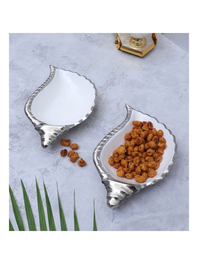 Amaya Decors Shankh Shape Aluminium Platter (Pack of 2)-picture-27