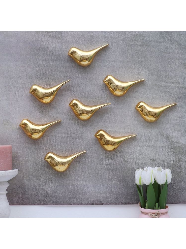 Amaya Decors Gold Small Aluminium Bird (Pack of 8)-image-18