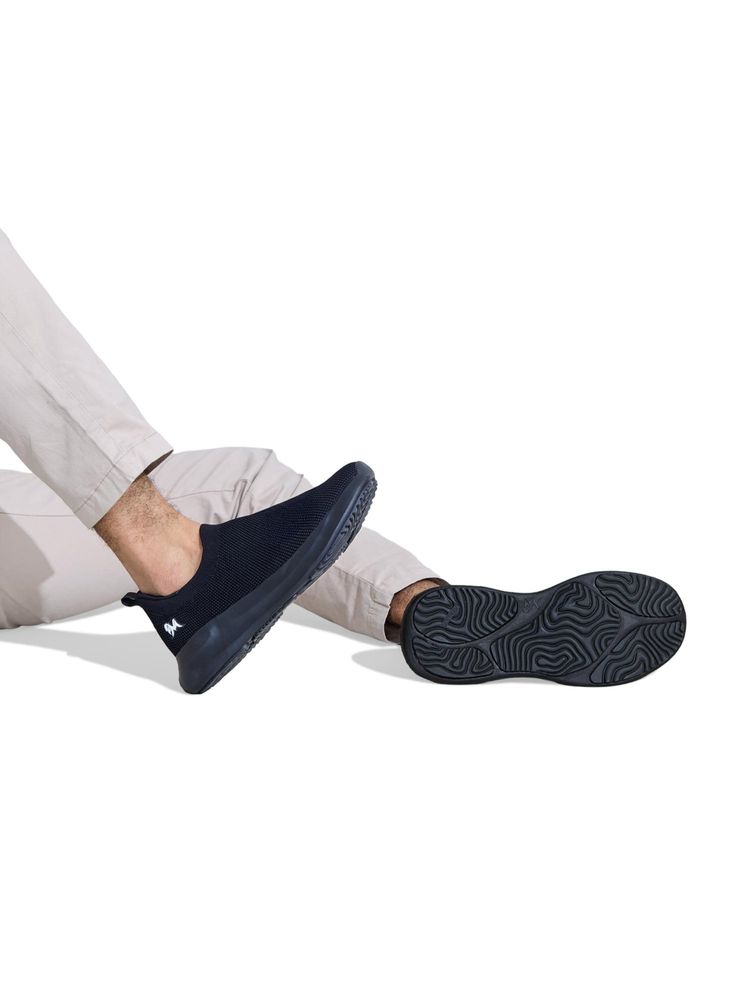 Neeman's Black ReLive Knit Slip On Sneakers-image-17