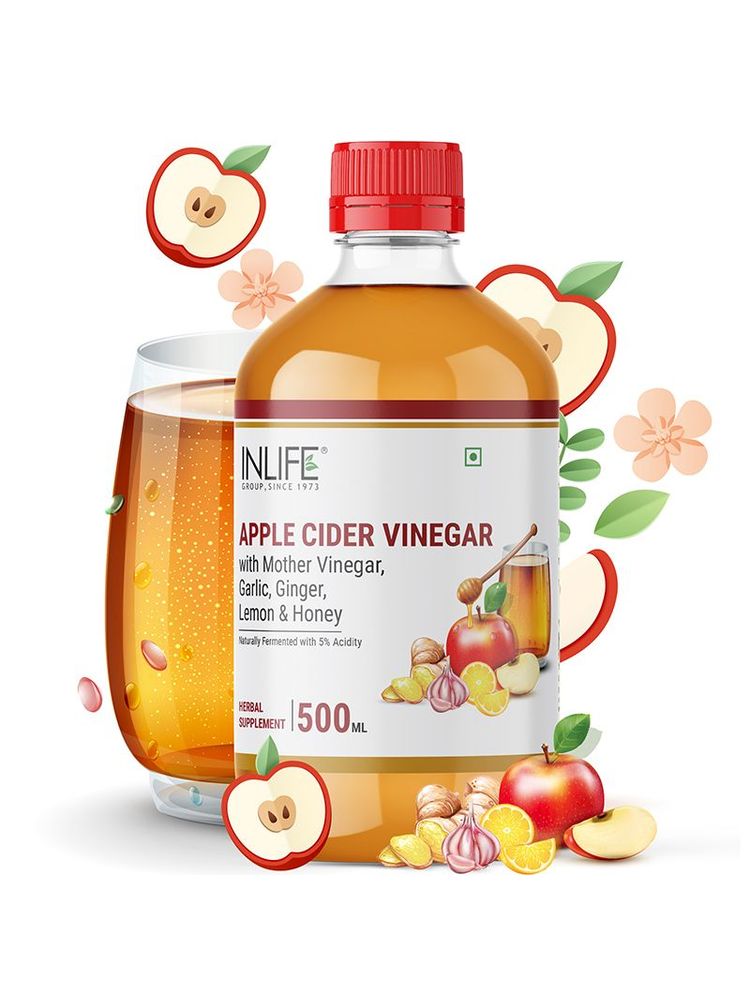 Inlife Apple Cider Vinegar With Mother Of Vinegar, Garlic, Ginger, Lemon & Honey Weight Management-picture-46