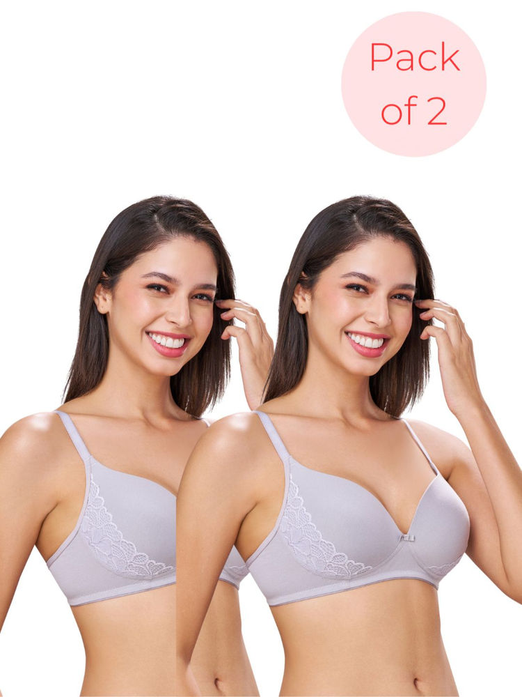bodyline Felicity Moonstone Grey Wire-Free Padded T-Shirt Bra (Pack of 2)-picture-13
