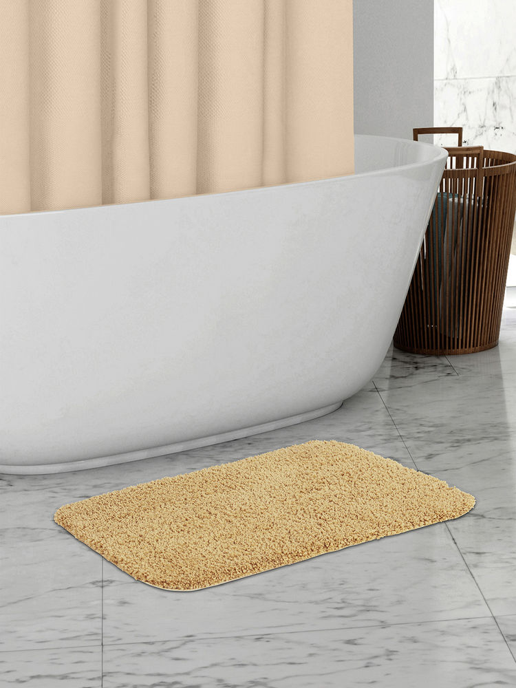 OBSESSIONS Beige Super Absorbent Anti Skid Bath Mat (S)-image-35