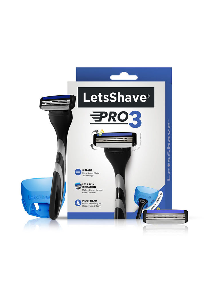 LetsShave Pro 3 Manual Shaving Razor (1 Razor Handle + 1 Blade Cartridge + Free 1 Razor Cap)-image-34