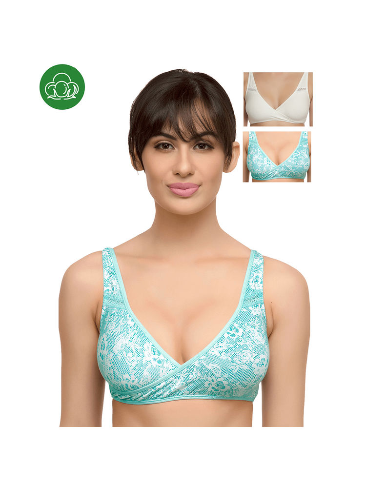 Inner Sense Organic Antimicrobial Sleeping/Feeding Bra Pack of 3 - Multi-Color-picture-12