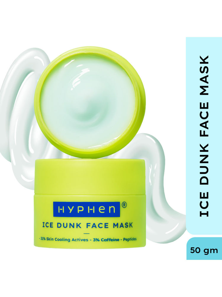 Hyphen Ice Dunk Cooling Face Mask - 31% Cooling Actives, 3% Caffeine - Instant Depuff