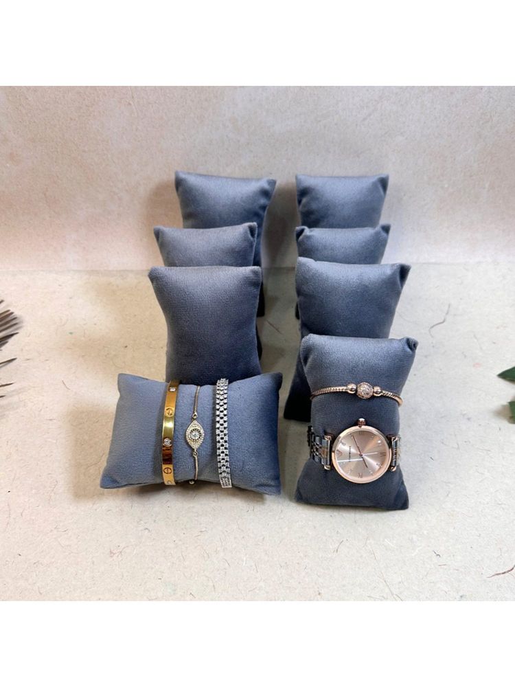 la trove NAAYVA Grey Premium Velvet Pack of 8 Watch Organizer & Display Pillows For Closet-picture-19
