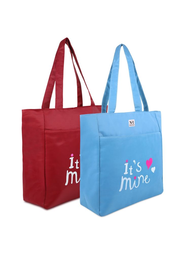 NFI Essentials Polyester Printed Tote Bag for Women with Zipper (Pack of 2)-picture-14