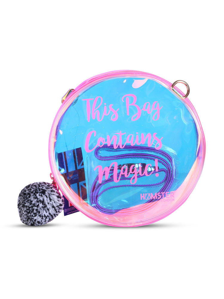 Hamster London Pink Pom Pom Sling Bag for Makeup Accessories (S)-picture-19