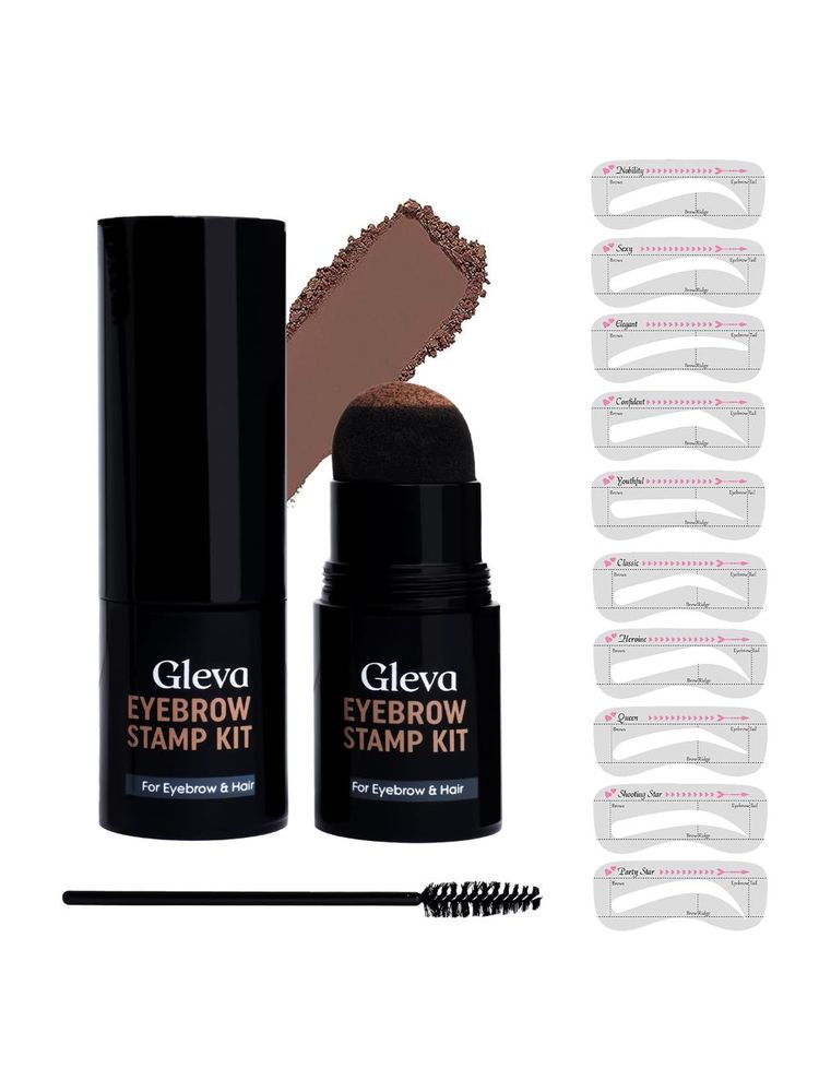 GLEVA Eyebrow Stamp & Eyebrow Stencil Kit-image-38