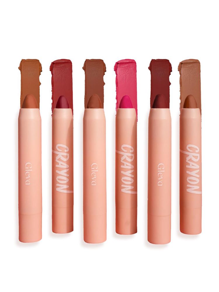 GLEVA Silky Matte Crayon Lipstick - Pack Of 6-picture-19