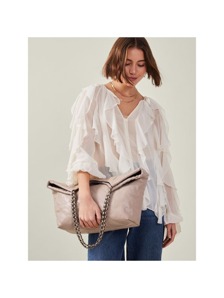 Accessorize London Women's Pink Chain Strap Faux Leather Shoulder Bag-picture-11