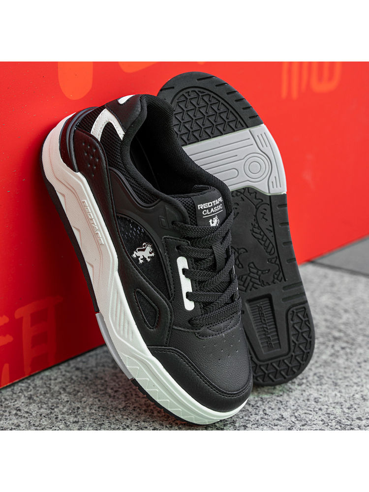 Red Tape Women Colorblocked Black & White Sneakers-image-10